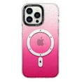 thumbnail image 3 of Magnetic Bling Case for iPhone 13 [Compatible with MagSafe],Gradient Color Clear Glitter Aesthetic Slim Shockproof Protect Sparkle Unique Silicone Phone Cover for Women Girls,Rose, 3 of 16