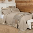 thumbnail image 5 of VHC Brands Sawyer Mill Ticking Stripe Cotton Quilt Coverlet, Grey, Twin, 5 of 5