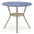 thumbnail image 2 of Furniture of America Reo French Aluminum Patio Counter Dining Table in Blue, 2 of 7