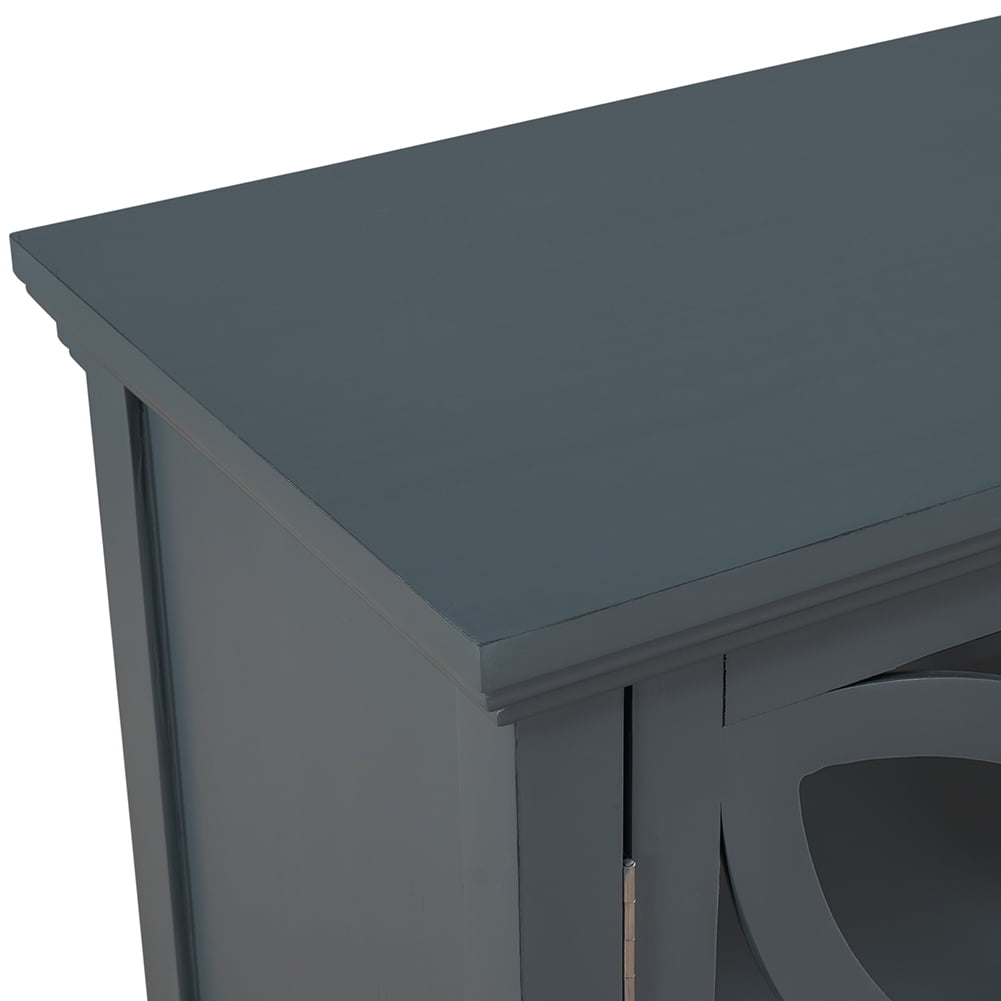 Private Jungle Accent Storage Cabinet Wooden Cabinet with Decorative transparent Door,Modern Sideboard for Entryway, Living Room,32 Inch,Navy Blue Private Jungle Accent Storage Cabinet Wooden Cabinet with Decorative transparent Door,Modern Sideboard for Entryway, Living Room,32 Inch,Navy Blue
