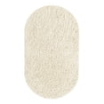thumbnail image 3 of Unique Loom Everyday Shag Collection Area Rug - Solid (3' 3" x 5' 3" Oval Ivory), 3 of 5