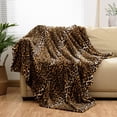 thumbnail image 3 of Leopard Print Fleece Flannel Throw Blanket with Leopard Storage Pouch,300 GSM Double Sided Bed Throw,Lightweight Fuzzy Sofa Blanket for Adults and Kids,Super Soft Flannel Throw, 3 of 6
