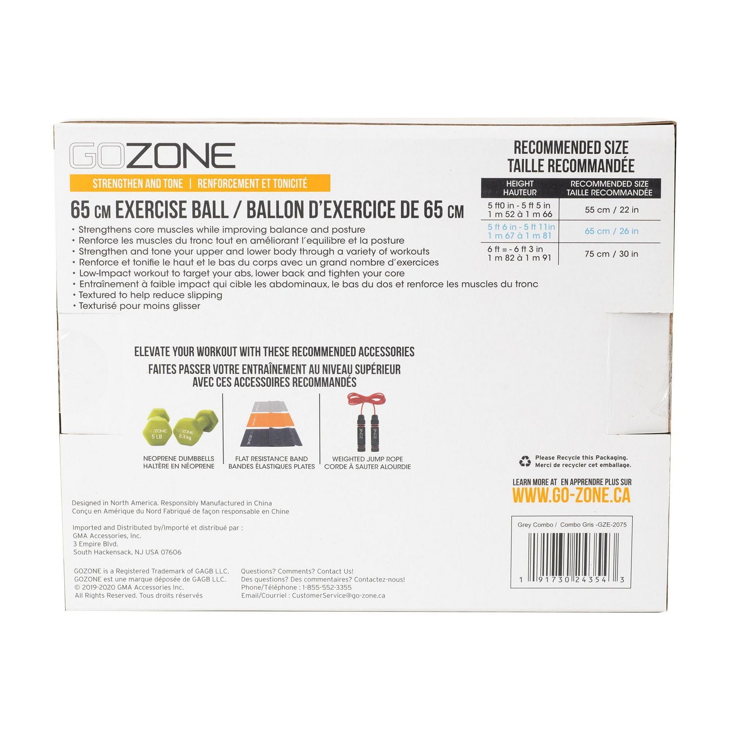 GoZone Exercise Ball, Hand pump included