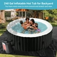 thumbnail image 4 of MOPHOTO Hot Tub - 71” X 71” X 25” Inflatable Hot Tub, 2-4 Person Portable Blow Up Hot Tub Square Portable Outdoor Spa with 130 Bubble Jets and Built in Heater Pump, Filter, 4 of 11