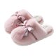 thumbnail image 2 of Nuevas zapatillas de piel de suela gruesa antideslizantes cálidas para el hogar para otoño e invierno, zapatillas de algodón con lazo para niñas y parejas en invierno, 2 of 5