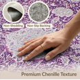 thumbnail image 6 of ODIKA 4'x6' Washable Area Rug Purple Plum Vintage Distressed Scroll Boho Border Pink Mauve for Dorm Room, Small Living Stain Resistant Low Profile, Easy Care, 6 of 7
