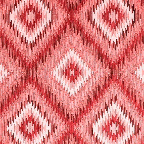 Ahgly Company Indoor Square Southwestern Red Country Area Rugs, 4' Square