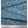 thumbnail image 3 of Soimoi Cotton Cambric Fabric Stripes & Whale Fish Ocean Print Sewing Fabric Yard 42 Inch Wide, 3 of 3