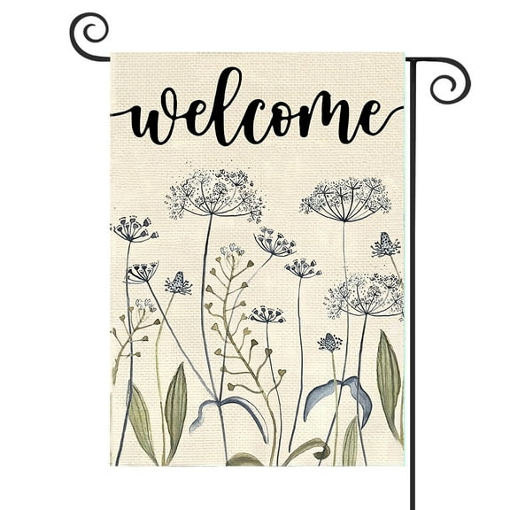 DMERBYL Spring Summer Flower Garden Flag 12 x 18 Inch Double Sided, Seasonal Welcome Yard Outdoor Flag