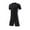 Black, variant on UFOUND Men Sportswear Set Short Sleeve T-Shirt With Shorts Outfits Athletic Summer Tracksuit For Fitness Football Sports Training Activities Basketball Competition Clothes