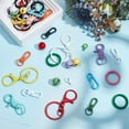 thumbnail image 5 of 1Set DIY Keychain Kits including Zinc Alloy Spring Gate Rings & Lobster Claw Clasps Iron Bell Charm Mixed Color 16x9x4mm Hole: 1.8mm 4 colors 2pcs/color 8pcs, 5 of 6