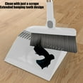 thumbnail image 5 of Broom - Dustpan Set with Scraping Teeth and Scraper Rotatable Standing Storage Buckle Type for Home Cleaning Indoor Floor Sweeping (White), JASKFLY, 5 of 9