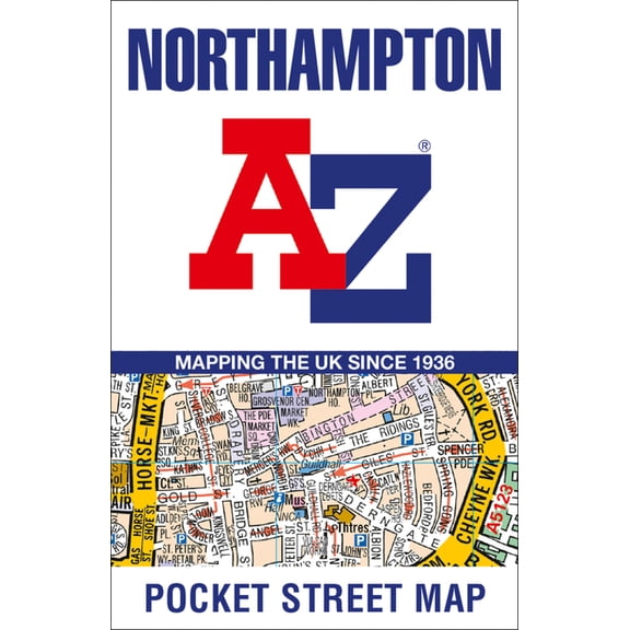 Northampton A-Z Pocket Street Map, (Paperback)