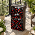 Solid Tech Countertop Wine Racks Countertop Solid Wood Stackable Storrustic Retro Cube 48 ...
