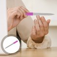 thumbnail image 5 of FRCOLOR nail art tool 2pcs Stainless Steel Double Side Nail File Emery Board Straight Nail Files Nail Polish Patching Professional Tools (Rosy),4.72"X0.59"X0.39", 5 of 5