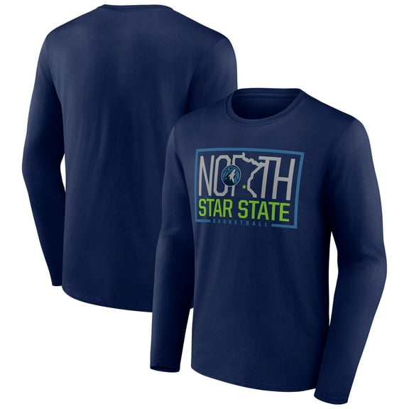 Men's Navy Minnesota Timberwolves Tip-Off Long Sleeve T-Shirt