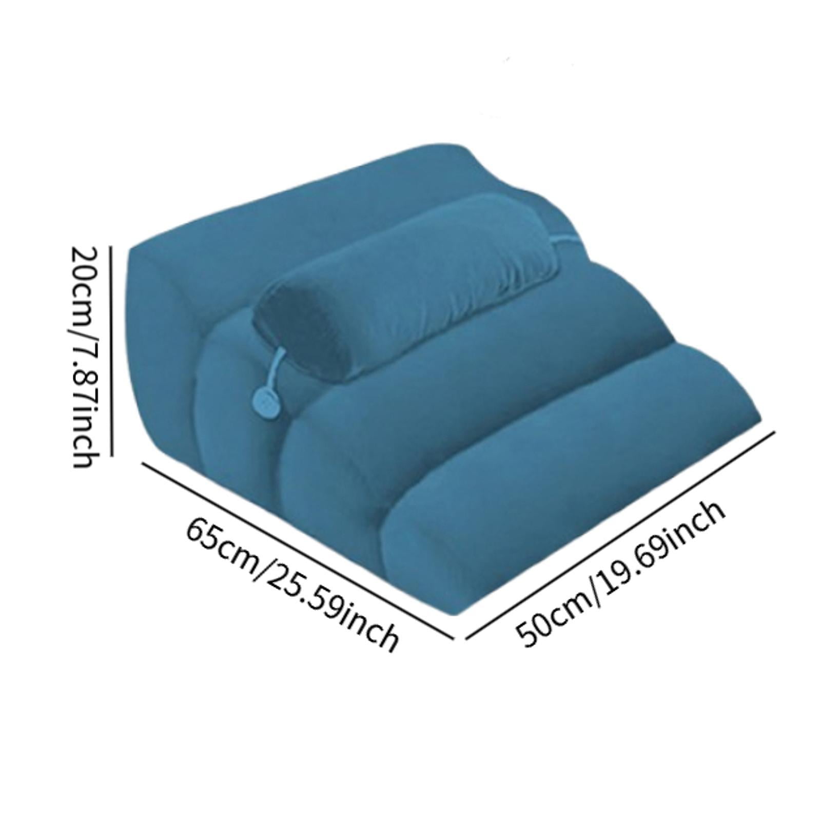 Esquirla Face Down Pillow, Sleeping Pillow, Soft Leg Support Bed Wedge Prone Pillow, Wedge Pillow for Watching Movies Relaxing Reading Blue
