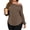 Coffee, variant on Plus Size Women Solid Color Long Sleeved Off Shoulder Casual Irregular Hem Shirt Tops