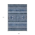 thumbnail image 3 of 9' X 12' Navy Blue And Denim Blue Southwestern Washable Indoor Outdoor Area Rug, 3 of 5