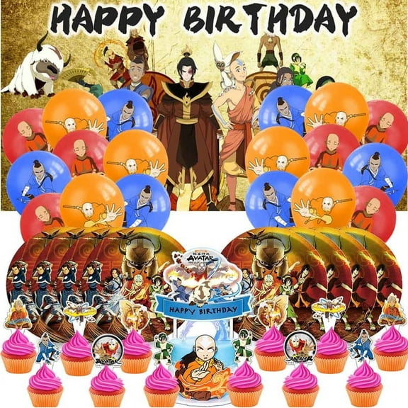 Avatar Party Supplies Plates Decorations Birthday Cake Topper Banner Decor Backdrop Balloons