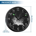 thumbnail image 3 of Voice Activated Clock with Glow Light 12 Inch Large Silent Wall Clock Battery Operated for Home Decor Open Book, 3 of 8