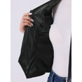 thumbnail image 5 of DARING DIVA Women's Faux Leather Waistcoat V Neck Sleeveless Zipper Vest XS Black, 5 of 6