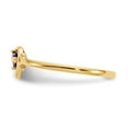 thumbnail image 4 of 14K Yellow Gold Ring Band Themed (02) February Amethyst Purple, 4 of 5