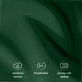 thumbnail image 6 of Bare Home 100% Organic Cotton Fitted Sheet - Jersey Weave - 150 GSM - Queen, Forest Green, 6 of 9