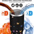 thumbnail image 3 of 30 Oz Tumbler Colorful Gradient Butterfly Tumbler with Lid and Straw, Birthday Gift Cup for Friend Women Men Coffee Travel Mug Thanksgiving Day Halloween Christmas Gift Water Bottle, 3 of 7