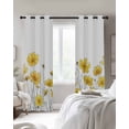 thumbnail image 3 of Yellow Spring Floral Blackout Curtains 63 Inches Long for Bedroom, Summer Botanical Watercolor Daisy Thermal Insulated Room Darkening Black Out Window Curtain Panels Grommet Drapes for Living Room, 3 of 8