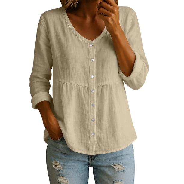 Eres Más Que una Camisa de Puntuación de Prueba Casual Quarter Sleeve V-Neck Top de Color Sólido para Mujeres, Haz Que Tu Propia Camisa de Moda Se Ajuste Suelto para el Uso Diario
