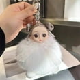 thumbnail image 4 of SPOORYYO Exquisite Cute Furry Doll Keychain Pendant, Soft Backpack Car Key Decoration with Metal Hook, Beautifully Packaged, 4 of 8