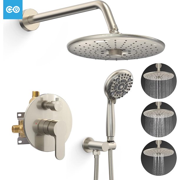 Shower 3 Function High Pressure Shower Head System 6 Setting