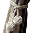 thumbnail image 1 of Corde de Coton pour Rideaux de Fenêtre, Porte-Cravates Décoratifs Tricotés à la Main, 1 of 2