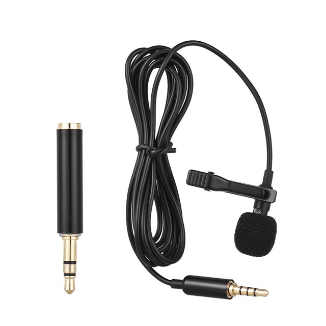 Cámara Micrófono Irfora Mini portátil con solapa con solapa Lavalier Micrófono de condensador Micrófono con cable Compatible con iPhone iPad Android Smartphone DSLR Cámara Computadora PC Portátil Irfora Micrófono