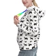 thumbnail image 3 of Yiaed Border Collie Dog Print Womens Casual Hoodies Crew Neck Long Sleeve Sweatshirts With Pocket Pullover Tops Women's Hooded Sweatshirt-Medium, 3 of 5