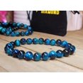 thumbnail image 4 of Self confidence Bracelet- Natural Blue Tiger Eye Bracelet Elastic Yoga Gemstones, 4 of 10