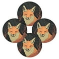thumbnail image 5 of WOBOGO Night Orange Fox Round Placemats Set of 1 Heat Resistant Washable Kitchen Table Decorations 15.4in, 5 of 7