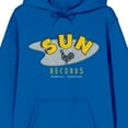 thumbnail image 2 of Sun Records Logo Long Sleeve Royal Blue Adult Hooded Sweatshirt-Small, 2 of 4