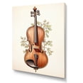 thumbnail image 2 of Designart "Timeless Floral Piano in White II" Music Canvas Wall Art - Vintage Brown Music Living Room Canvas Art, 2 of 6