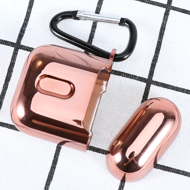 LRXIYODE Estuche Organizador De Silicona Para Auriculares Dorado Resistente Y