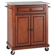 thumbnail image 1 of Crosley Gray Granite Top Portable Kitchen Cart in Cherry, 1 of 7