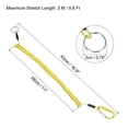 thumbnail image 2 of Uxcell 9.8ft Fishing Lanyard Coiled Ropes Retractable with Metal Clip Keychain Yellow 2 Pack, 2 of 6