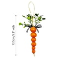 thumbnail image 3 of Junepar Easter Decorations Wooden Carrot Ornaments Easter Carrot Hanging Ornament Craft for Tree 8pcs Wooden Carrot with Bead String Tree Hanging Decorations, 3 of 7