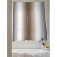 thumbnail image 3 of Sheer Curtains 63 inches Long, Abstract Dark Gray Brown Gradient Ombre Light Filtering Sheer Window Curtains Rod Pocket Voile Drapes for Bedroom Living Room, 52"W x 63"L 2 Panels, 3 of 7
