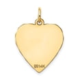thumbnail image 7 of 14k Yellow Gold Solid Etched .027 Gauge Engravable Heart Disc Charm Pendant, 7 of 7