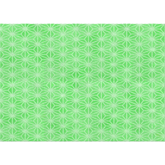 Ahgly Company Indoor Rectangle Patterned Stoplight Go Green Area Rugs, 5' x 7'