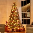 thumbnail image 2 of Yaheetech 7.5ft Pre-lit Frosted Artificial Christmas Tree with Stand, Green, 2 of 8