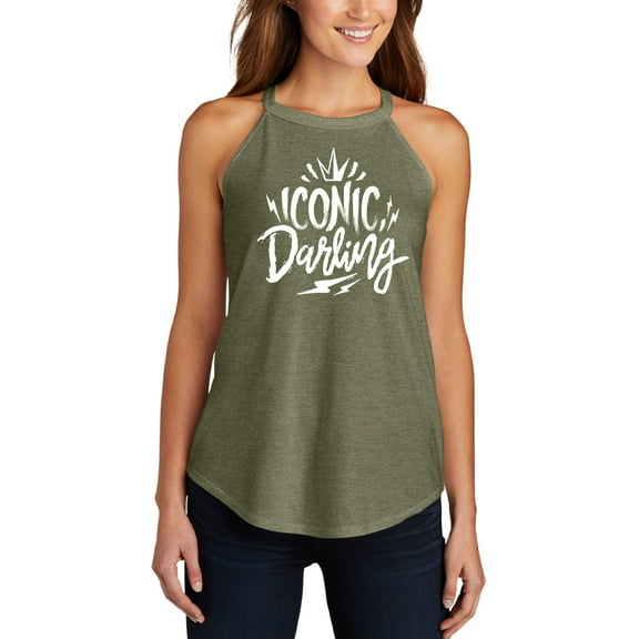 Iconic Darling - Juniors High Neck Tank Top