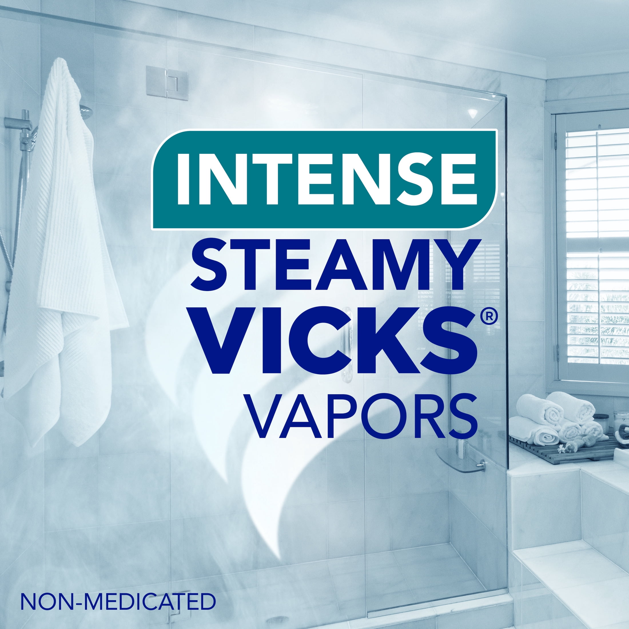 (3 pack) Vicks VapoShower Max, Non-Medicated Eucalyptus Shower Steamer Tablets, Menthol, 4 count